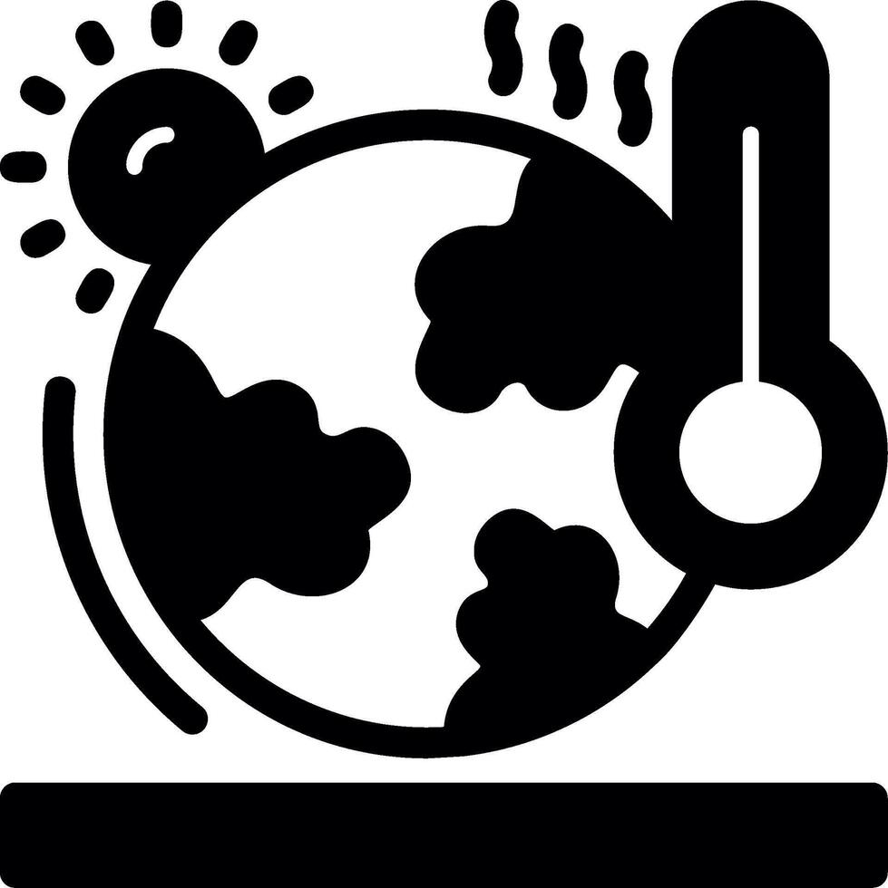 Global warming Glyph Icon vector
