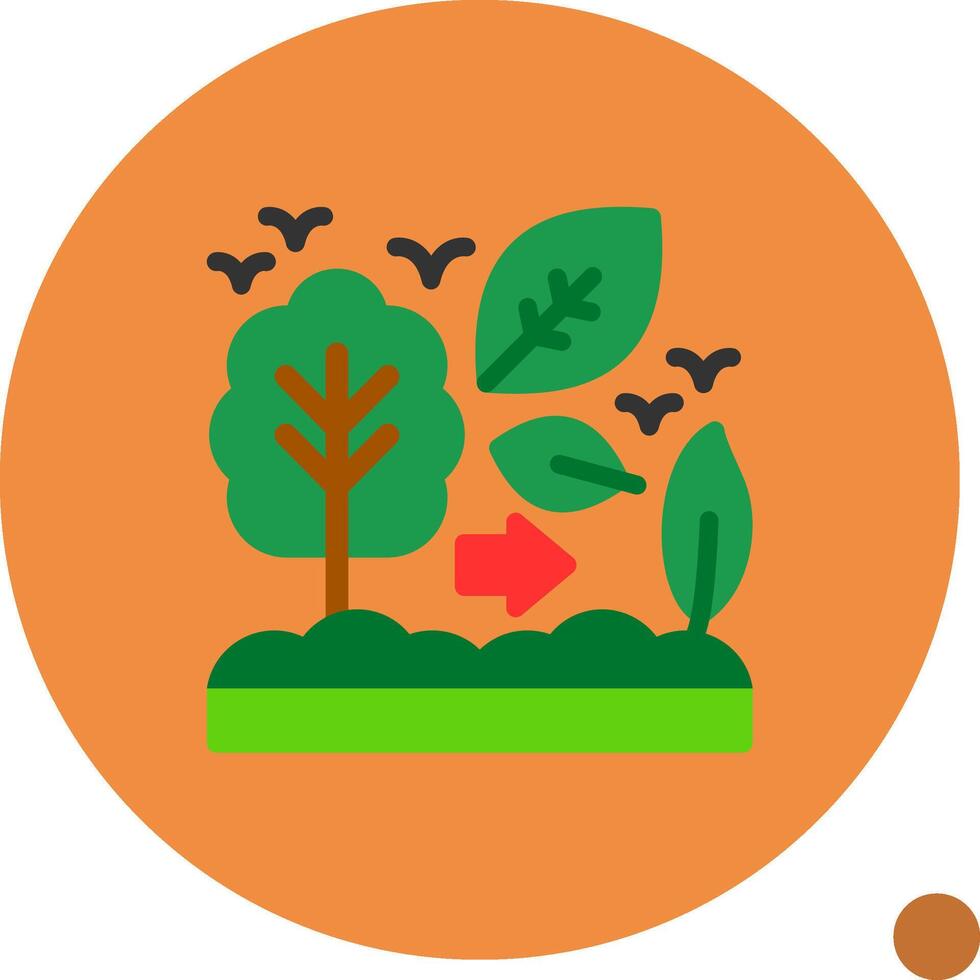 Eco conscious Flat Shadow Icon vector