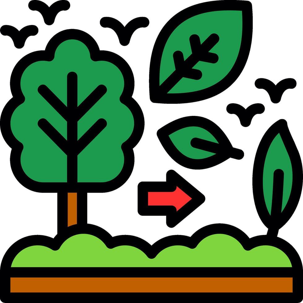 eco consciente línea lleno icono vector