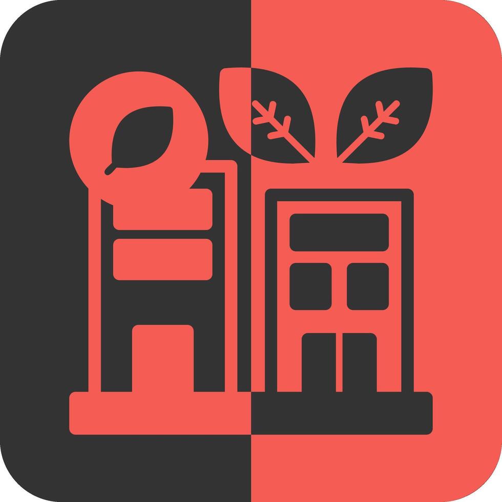 Green city Red Inverse Icon vector