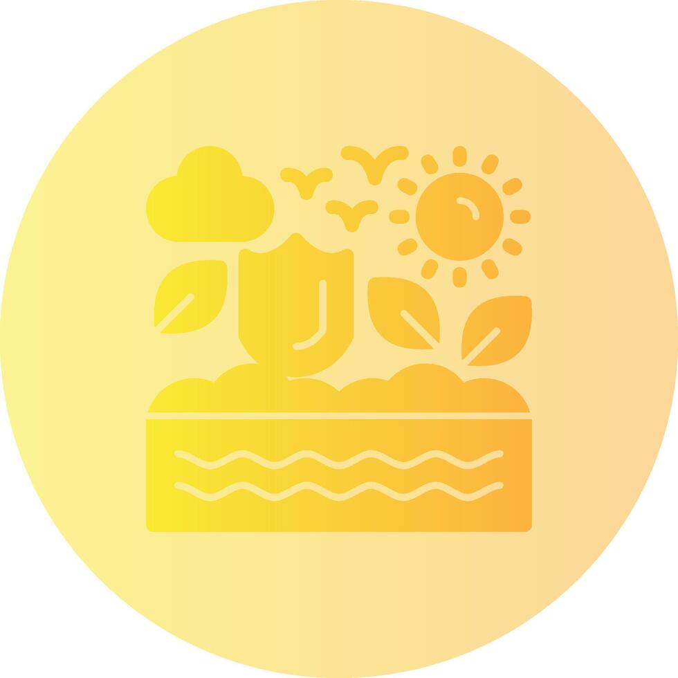 Ocean conservation Gradient Circle Icon vector