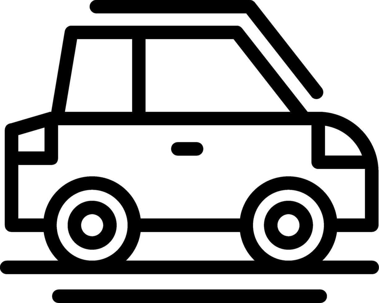 Car with no symbol Line Icon vector