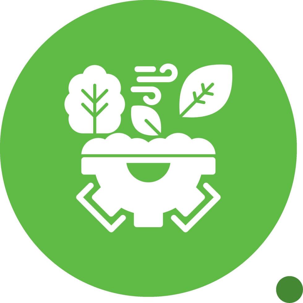 Green technology Glyph Shadow Icon vector
