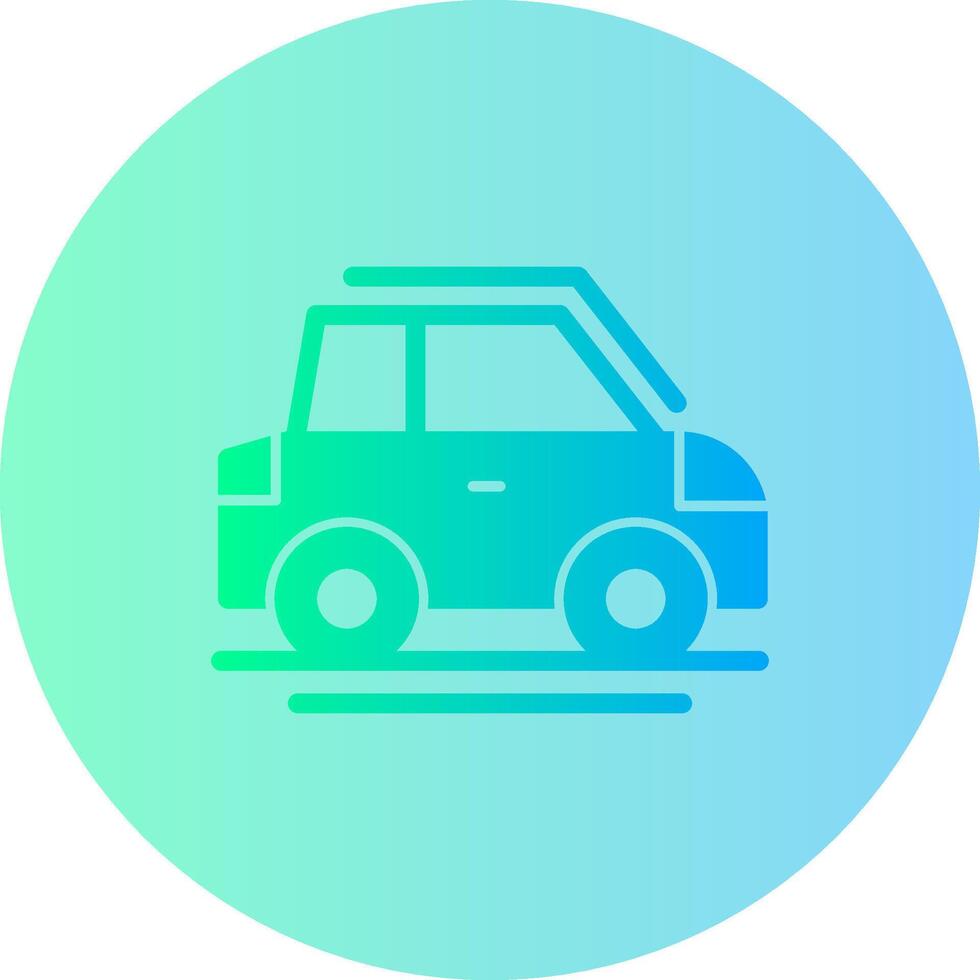 coche con No símbolo degradado circulo icono vector