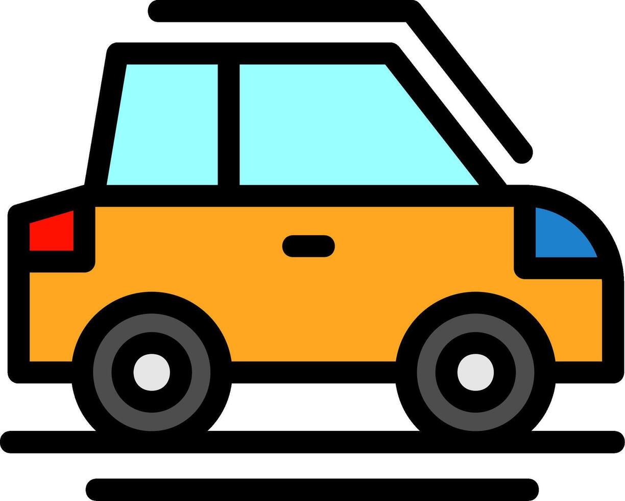 Car with no symbol Line Filled Icon vector