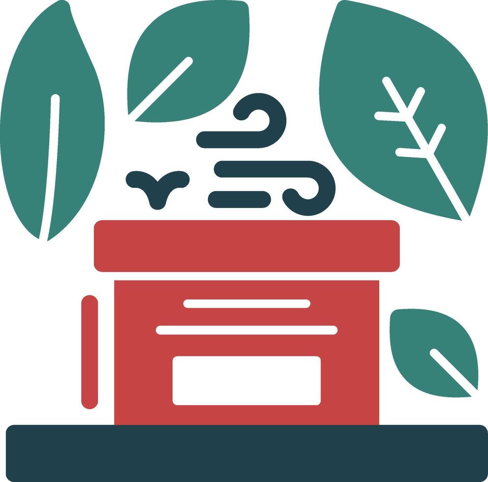 Green packaging Glyph Two Color Icon vector