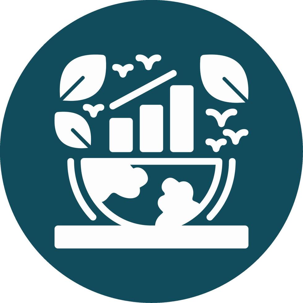 Green economy Glyph Circle Icon vector