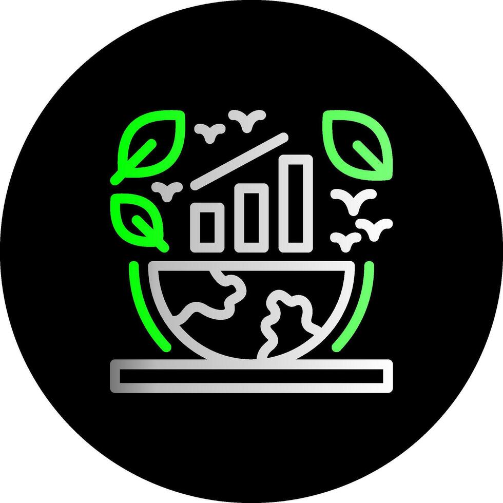 Green economy Dual Gradient Circle Icon vector