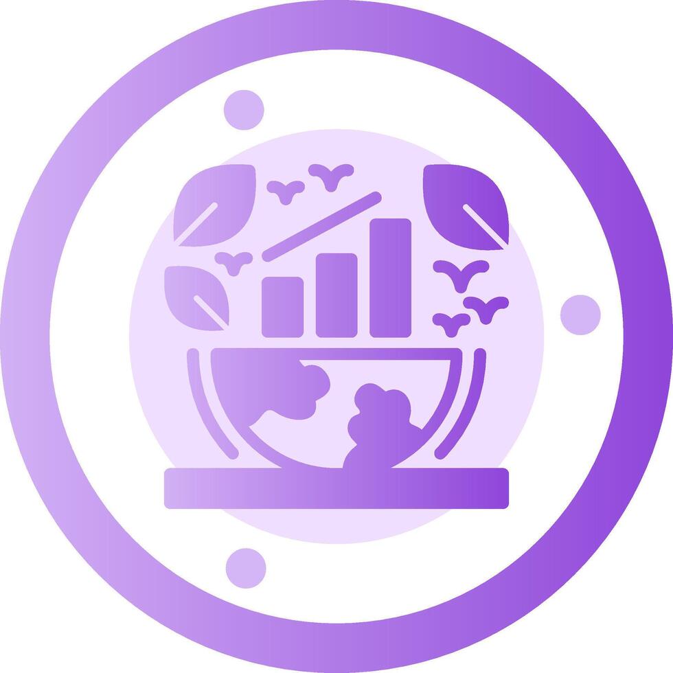 Green economy Glyph Gradient Icon vector