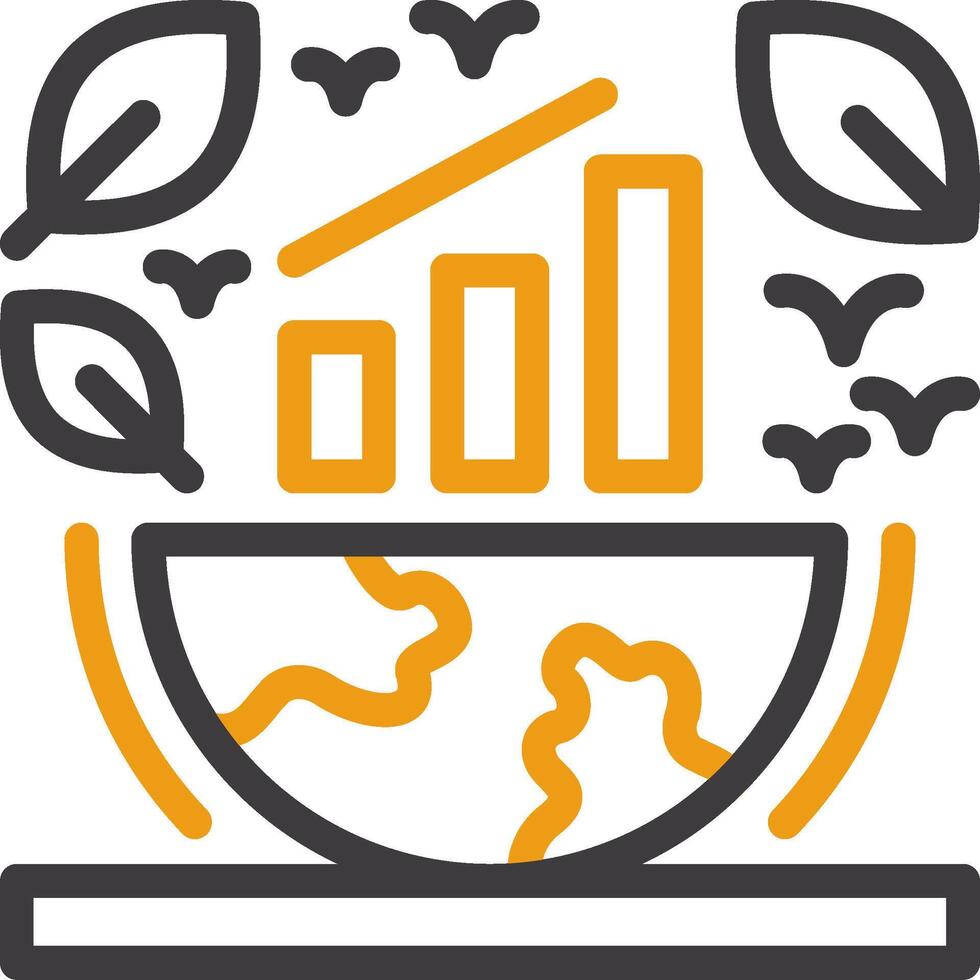 Green economy Glyph Two Color Icon vector