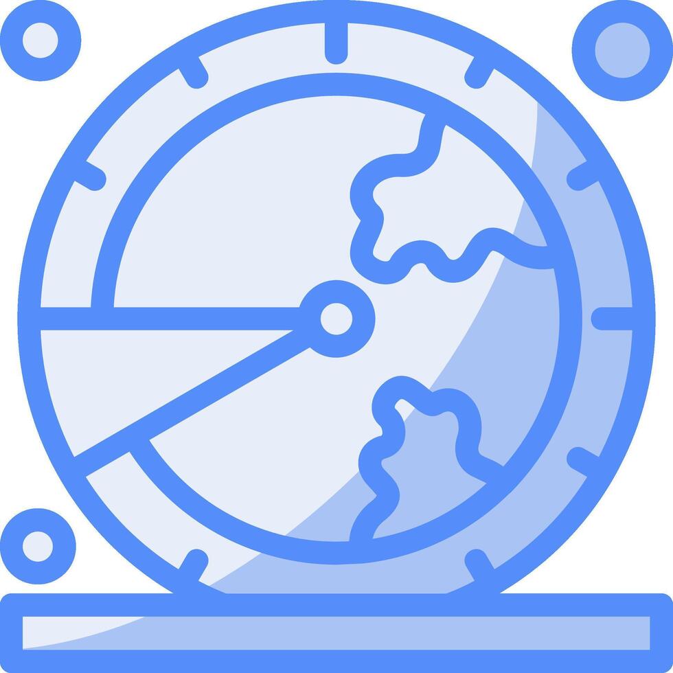 Earth hour Line Filled Blue Icon vector