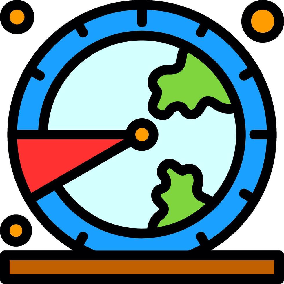 Earth hour Line Filled Icon vector