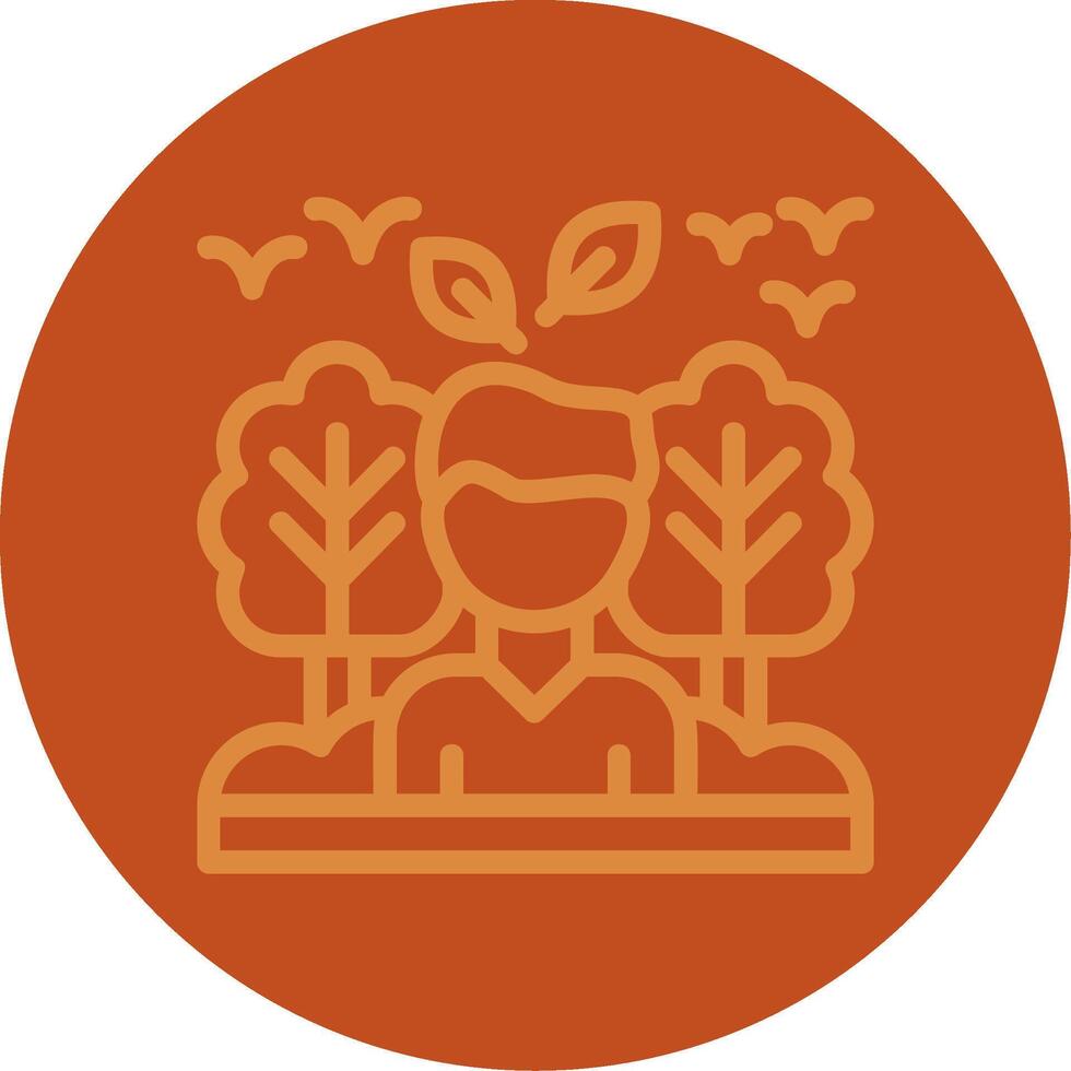 Conservationist Line Multi color Icon vector