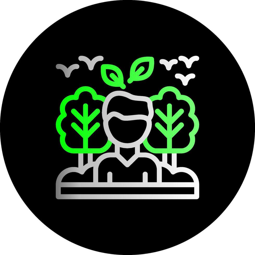 Conservationist Dual Gradient Circle Icon vector