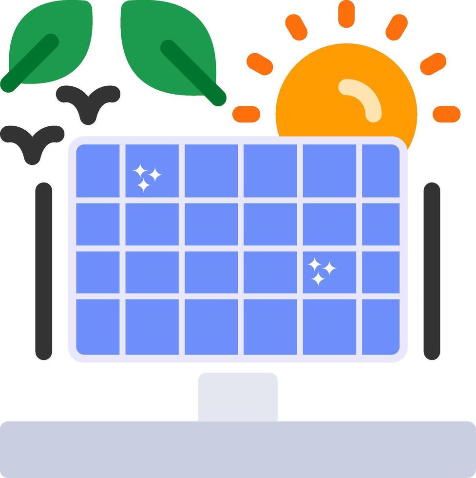 Solar energy Flat Icon vector