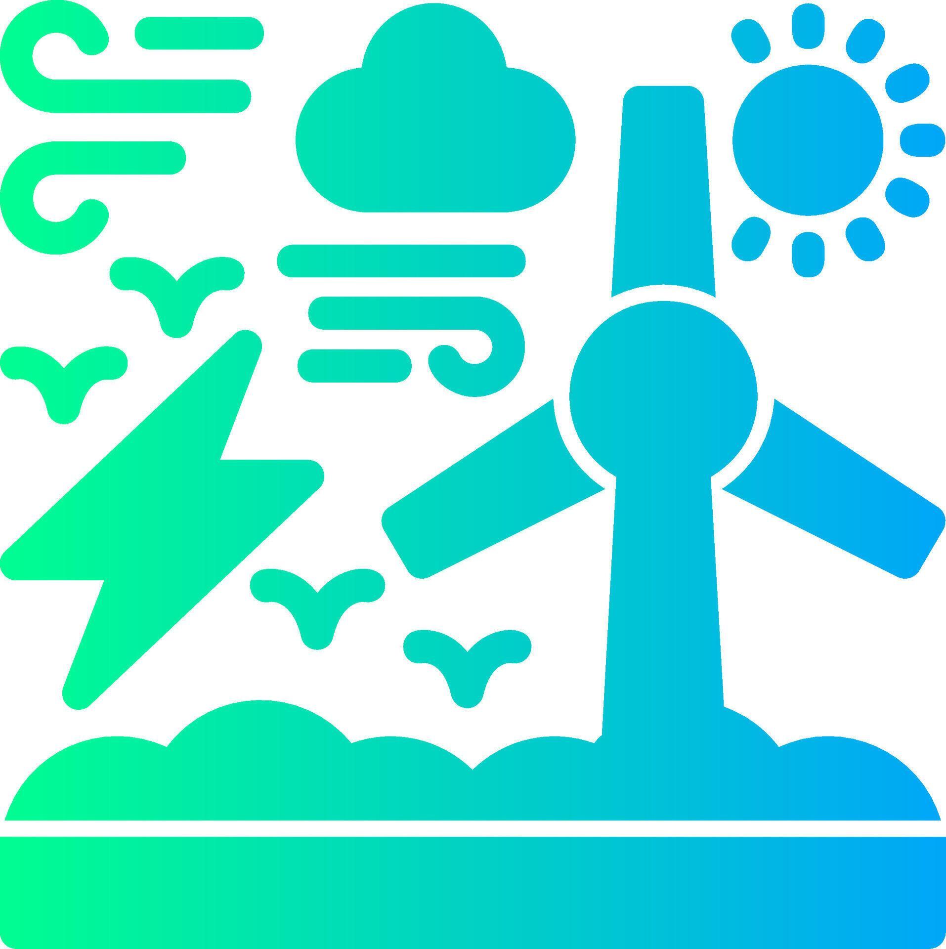 Wind energy Solid Multi Gradient Icon 39534814 Vector Art at Vecteezy