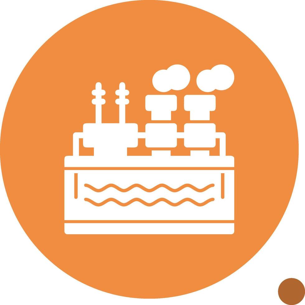 Geothermal energy Glyph Shadow Icon vector