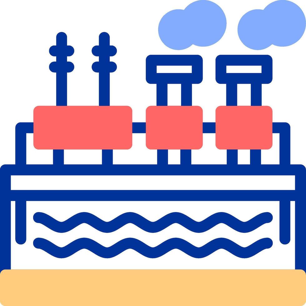 Geothermal energy Color Filled Icon vector