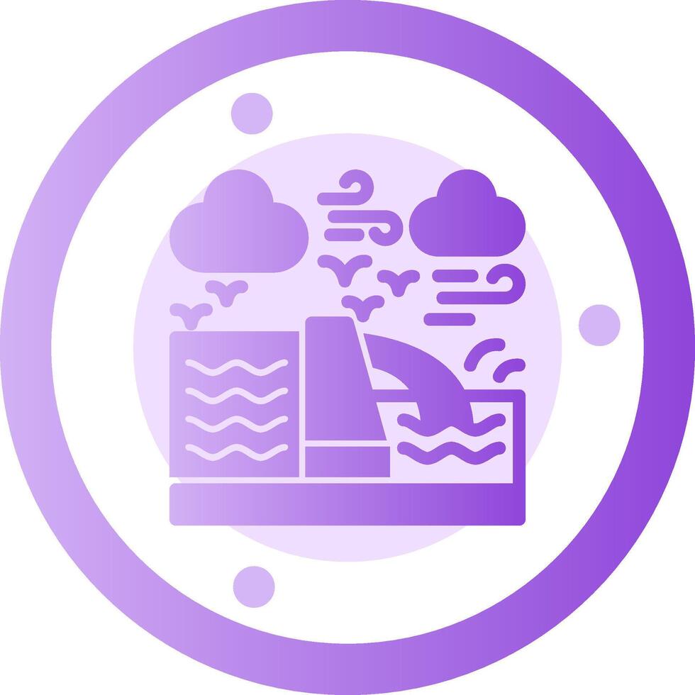 Hydropower Glyph Gradient Icon vector
