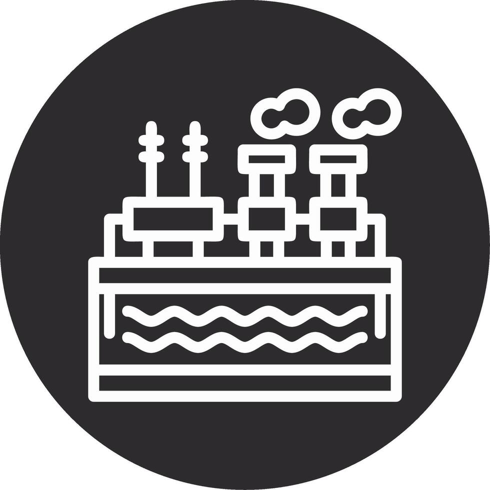 Geothermal energy Inverted Icon vector