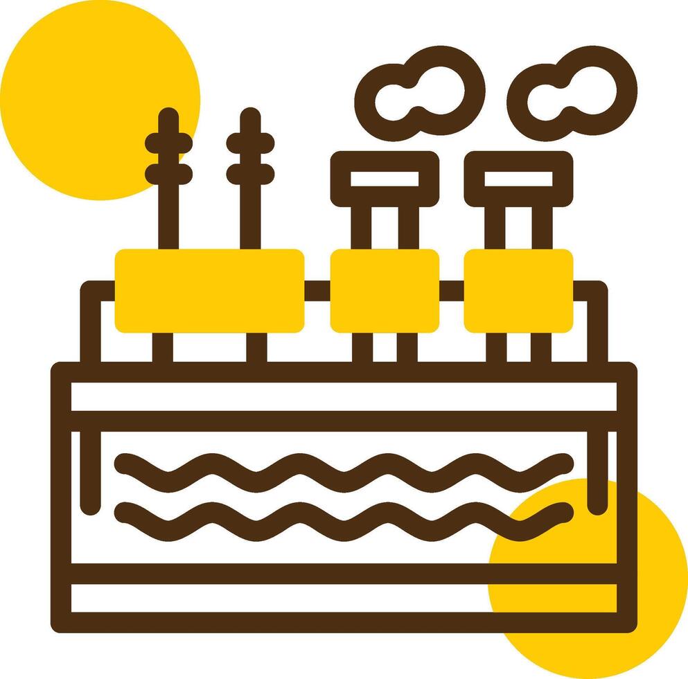 Geothermal energy Yellow Lieanr Circle Icon vector