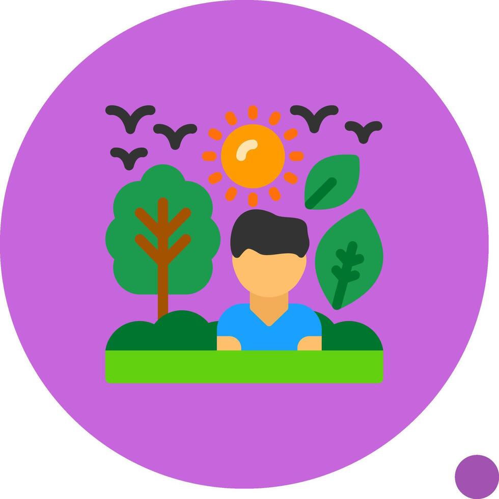 eco turismo plano sombra icono vector