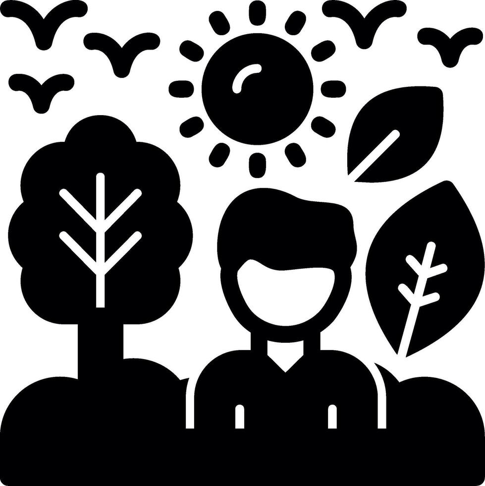 Eco tourism Glyph Icon vector
