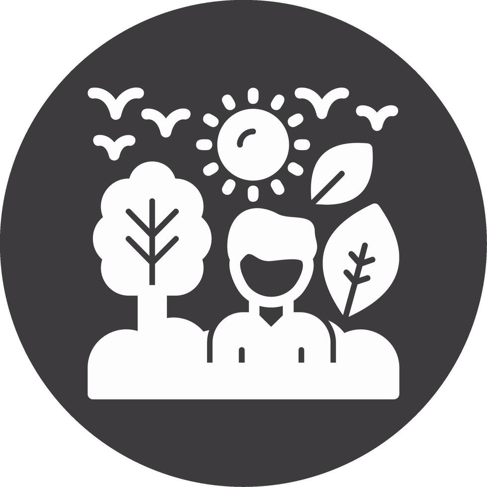 Eco tourism Glyph Circle Icon vector