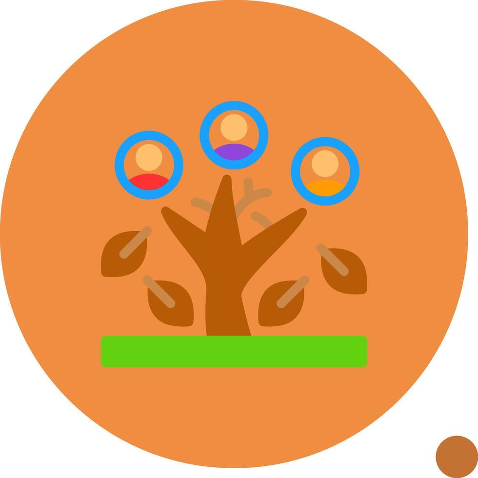 Green team Flat Shadow Icon vector