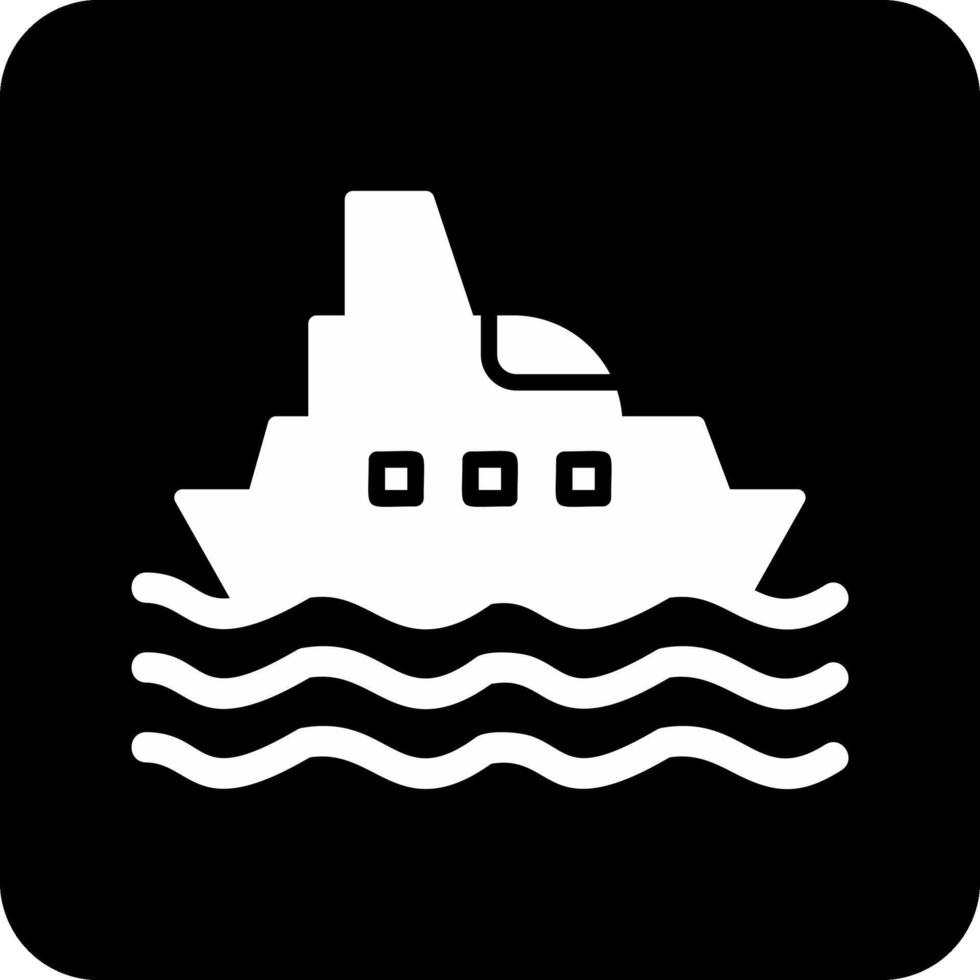 icono de vector de barco