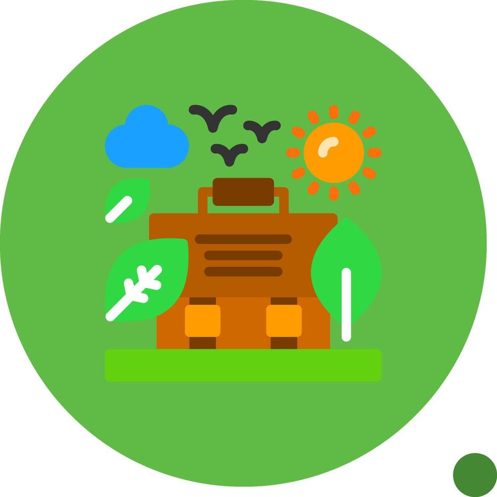 Green jobs Flat Shadow Icon vector