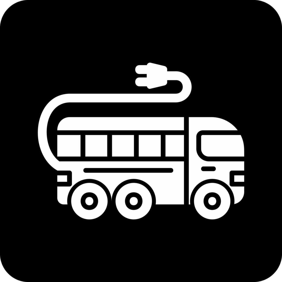 Electric Bus Vector Icon