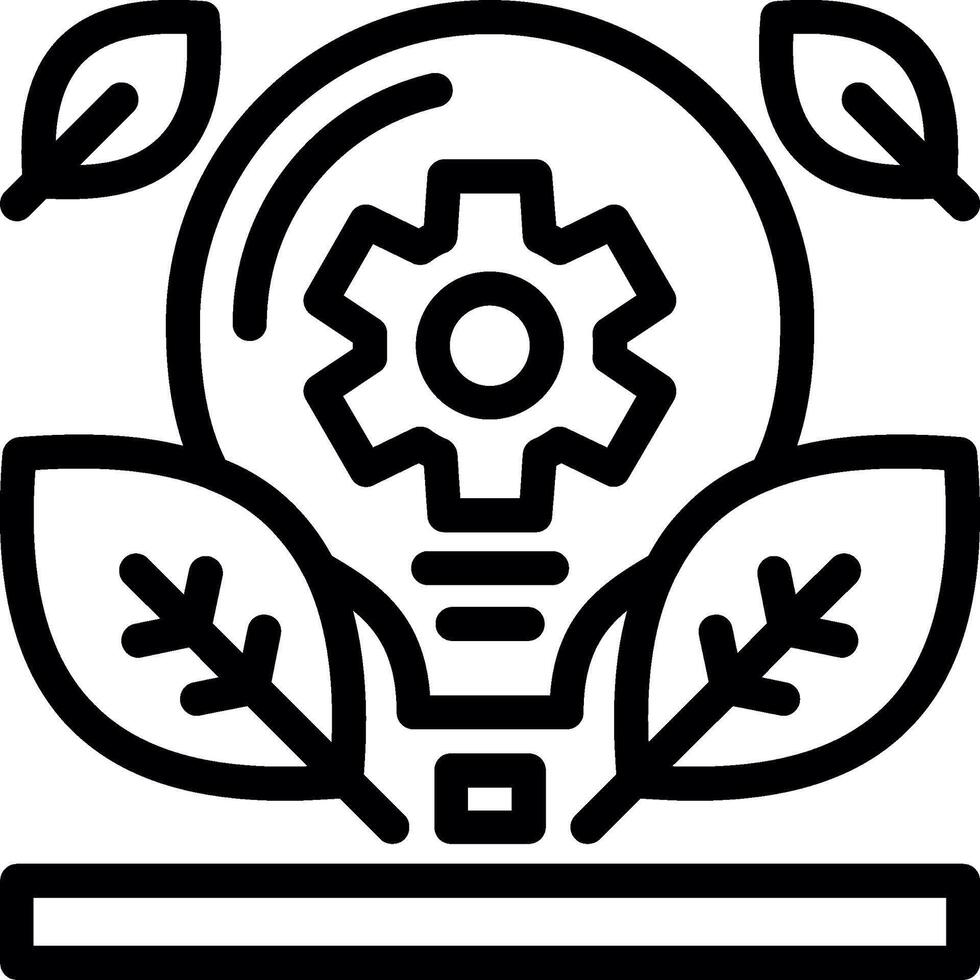 Green innovation Line Icon vector