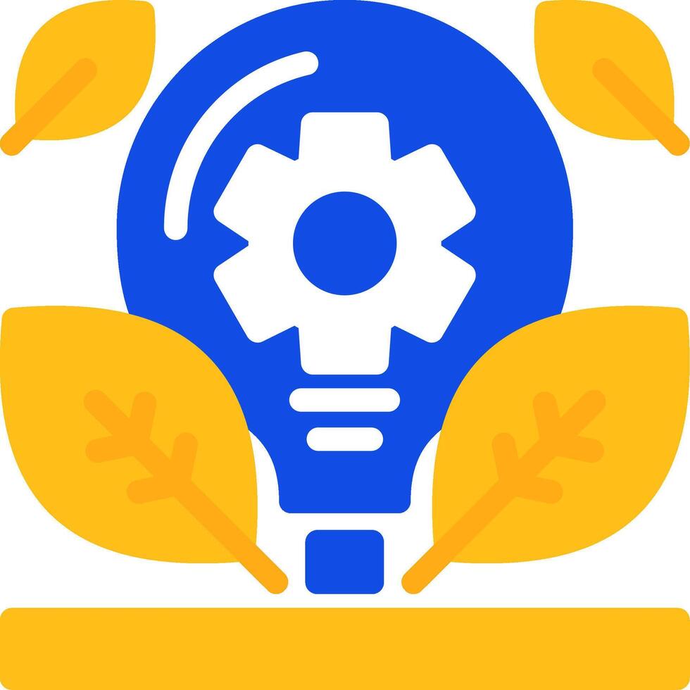 Green innovation Flat Two Color Icon vector