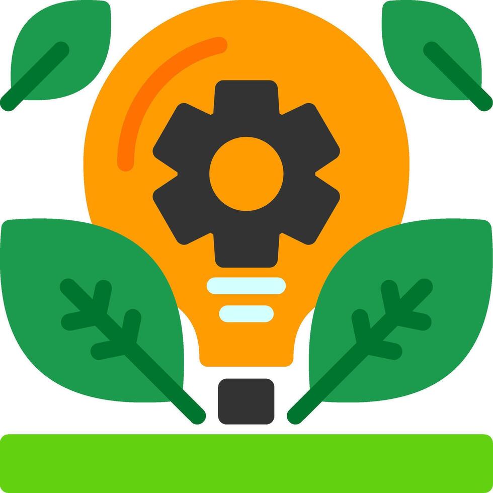 Green innovation Flat Icon vector