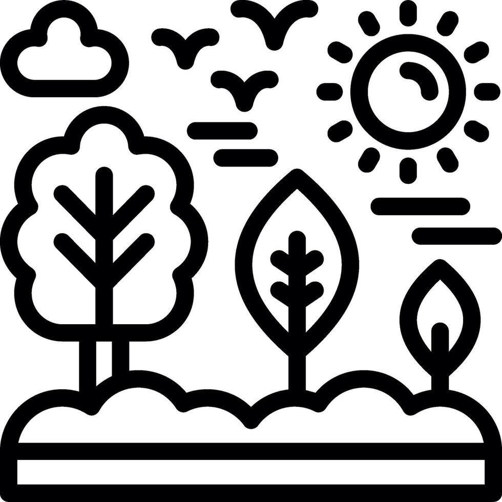 Green growth Line Icon vector