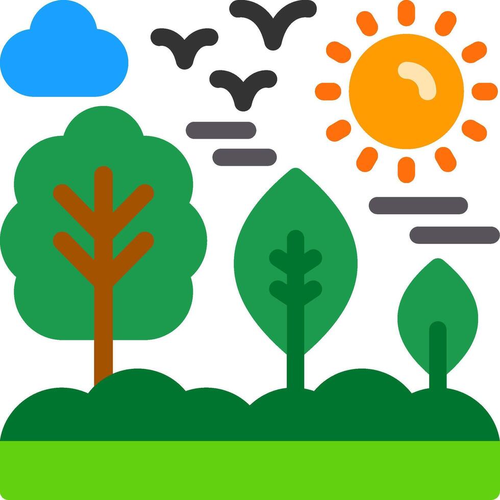 Green growth Flat Icon vector