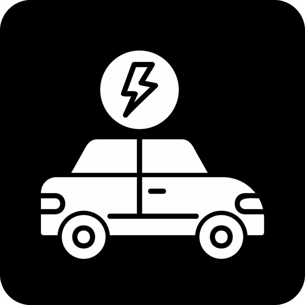 icono de vector de coche eléctrico