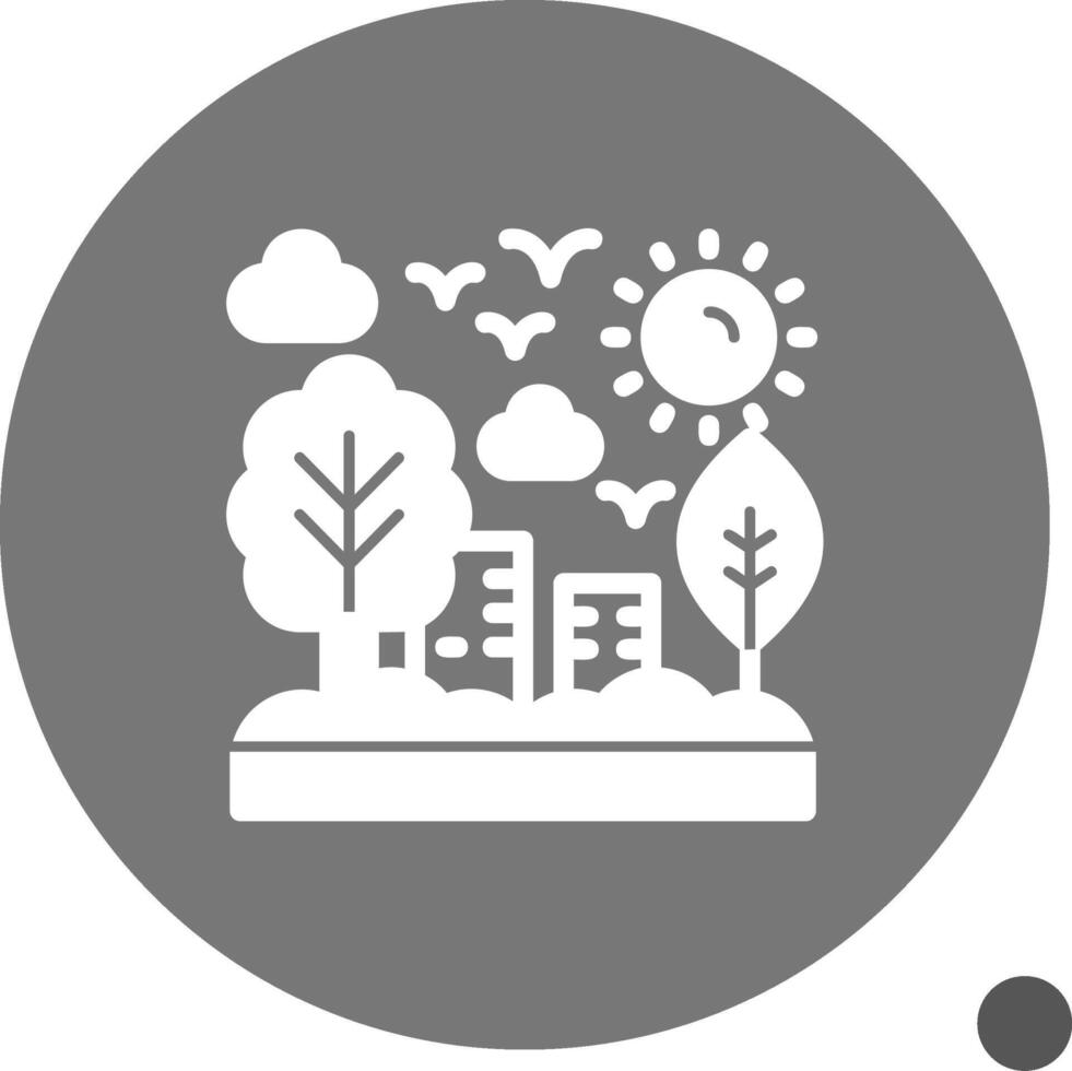 Green infrastructure Glyph Shadow Icon vector