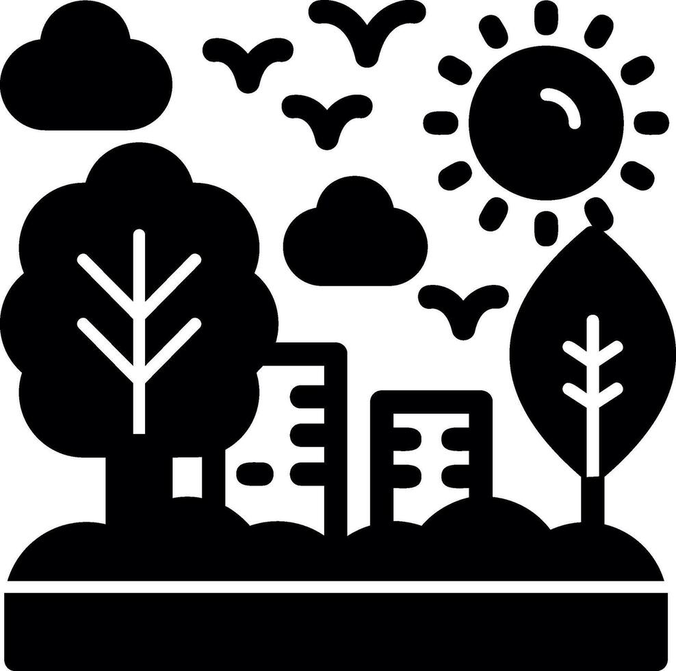 Green infrastructure Glyph Icon vector