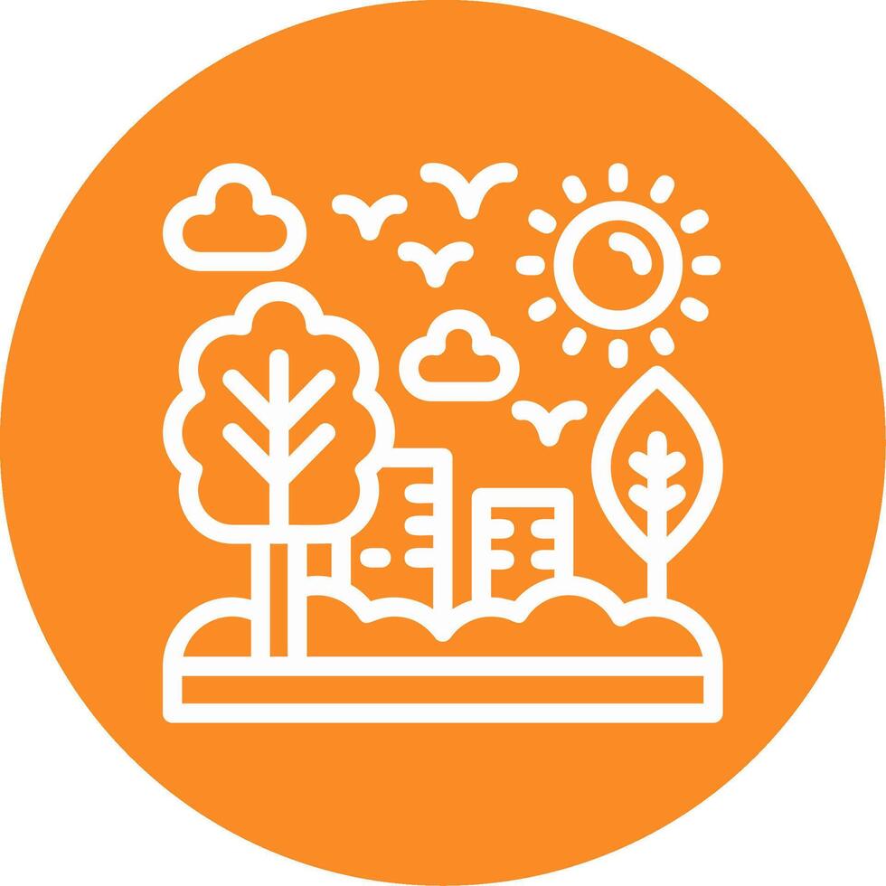 Green infrastructure Outline Circle Icon vector
