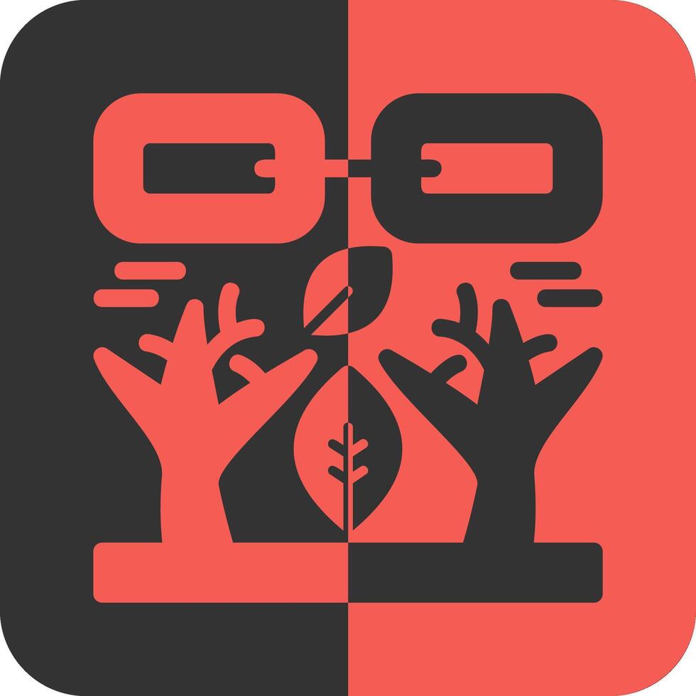 Green supply chain Red Inverse Icon vector