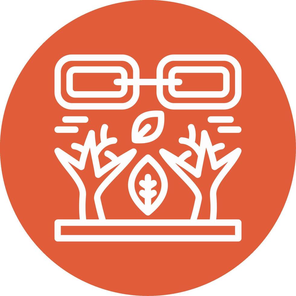 Green supply chain Outline Circle Icon vector
