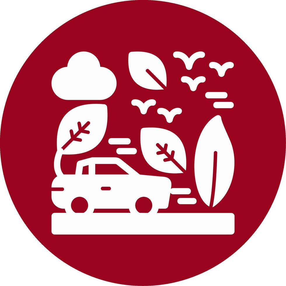 Green transportation Glyph Circle Icon vector