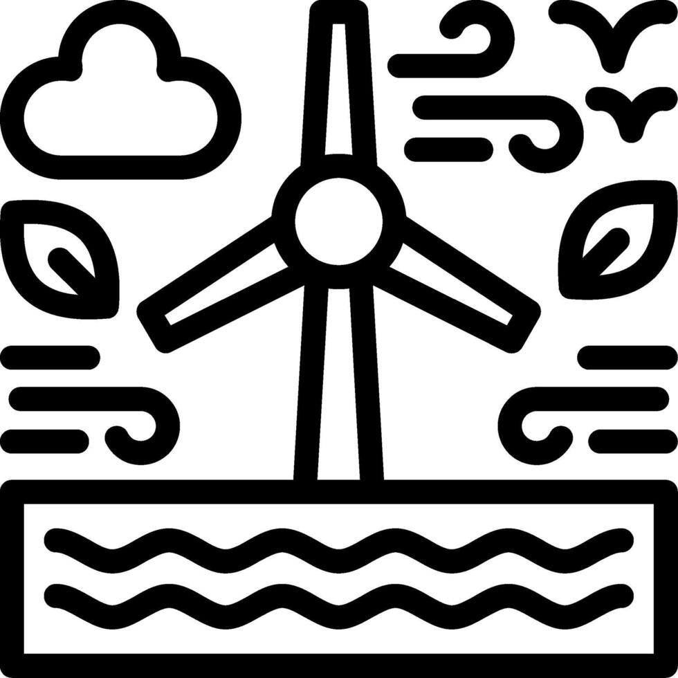 Renewable resources Line Icon vector