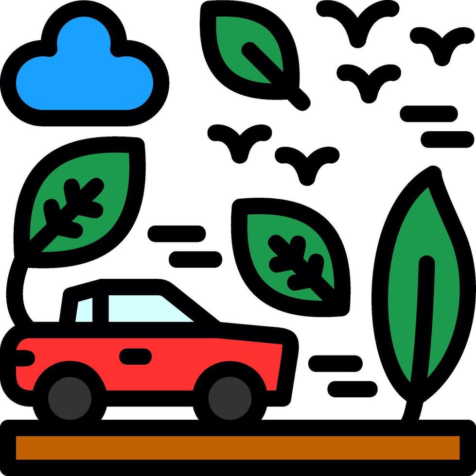 verde transporte línea lleno icono vector