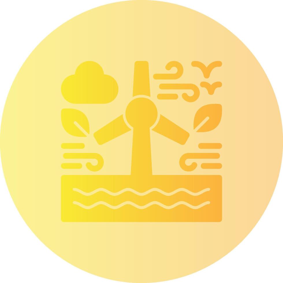 Renewable resources Gradient Circle Icon vector