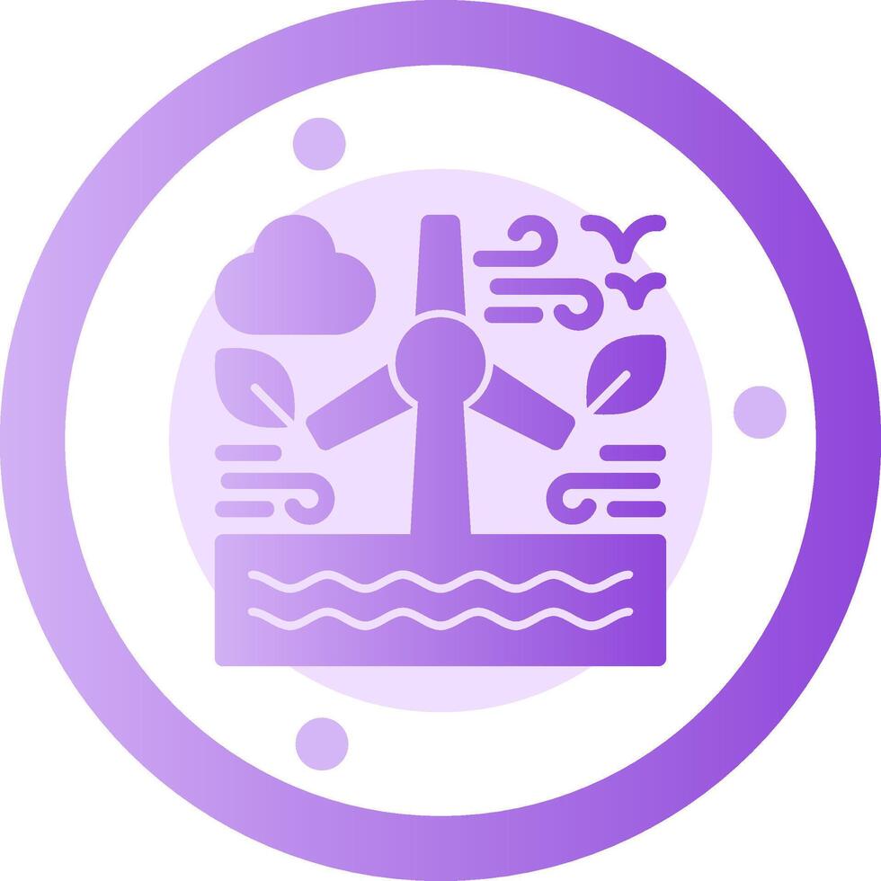 Renewable resources Glyph Gradient Icon vector