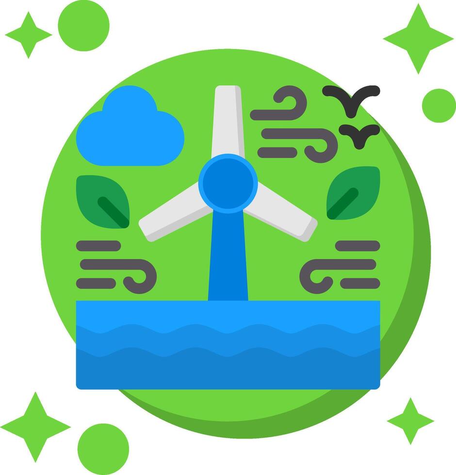 Renewable resources Tailed Color Icon vector