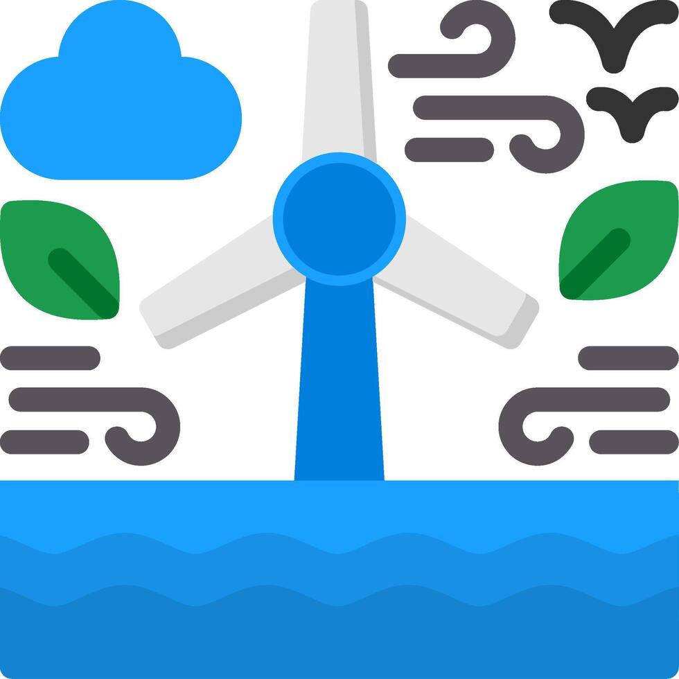 Renewable resources Flat Icon vector